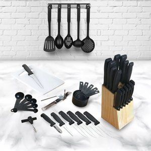 Gibson Home 41-Piece Black Kitchen Tool Set